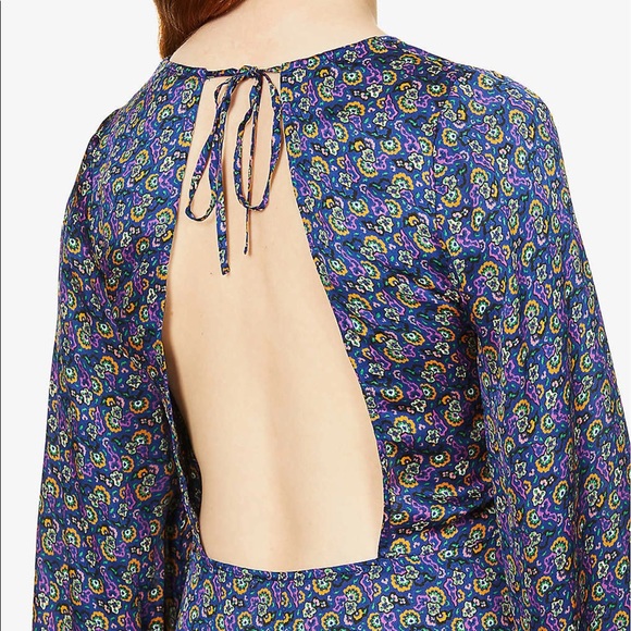 RHODE Bonnie floral-print satin dress 🤩 NWT - Picture 3 of 6